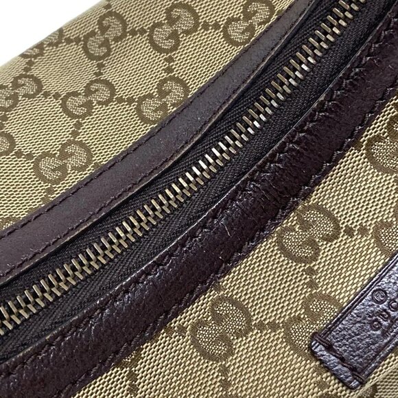 GUCCI GG Pattern, Shelly (Web) 181092 Beige Dark Brown Jacquard Leather - Picture 11 of 11